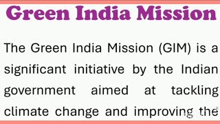 Green India Mission Essay Writing or Speech in English 250 Words by Smile Please World [upl. by Naugal]