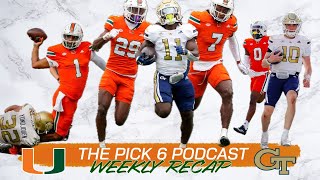 MIAMI HURRICANES VS GEORGIA TECH YELLOW JACKETS RECAP [upl. by Mitzl157]