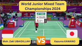 Moh Zaki UBAIDILLAH INA VS Kazuma KAWANO JPN  SUHADINATA CUP 2024 [upl. by Brott759]