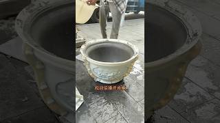 How to make Cement flower pot at home  complete process of concrete pot making part 569 [upl. by Orgell]