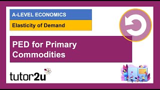 Price Elasticity of Demand for Primary Commodities  A Level Economics [upl. by Magnus601]