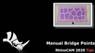 RhinoCAM 2020 making Bridges manually [upl. by Shakespeare]