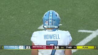 Sam Howell North Carolina QB vs Boston College 2020 [upl. by Oralie317]