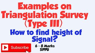 Example on Intervisibility and Height of SignalScaffolding in Triangulation Survey Type 3 [upl. by Llenrap429]