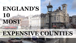 Top 10 Most EXPENSIVE Counties in England [upl. by Marola244]