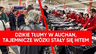 Walka o wózki w Auchan Tłumy ruszyły na sklep [upl. by Magree]