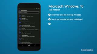 Tips amp Tricks  Microsoft smartphone Taal instellen Windows 10 [upl. by Wendell]