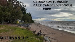 Ontonagon Township Park  Campground Tour Sep 2022 [upl. by Nonnahsed]