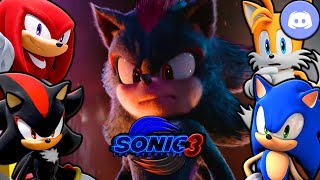 Sonic Tails Knuckles and Shadow React to The Sonic 3 Movie Trailer [upl. by Tonry733]