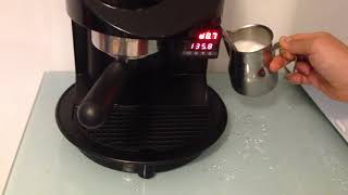 How to frothing milk with Rancilio Nancy old Silvia  PID Espresso home coffee machine [upl. by Cathe]