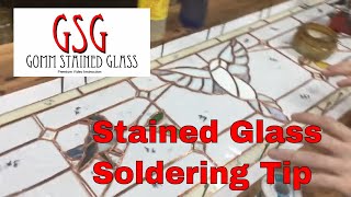 Stained Glass Soldering Alignment Tips V370 [upl. by Yedsnil]