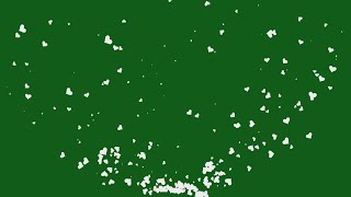 New Template White Love and Heart Particles Effect  Green Screen Background  Copyright Free Effect [upl. by Standish]