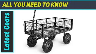 Homdox Steel Garden Cart BEST HeavyDuty Wagon [upl. by Htebsil]