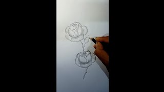 How to draw a rose easy step by step [upl. by Antoinette]