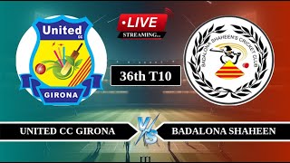 🔴Live UCC vs BSH 36th T10 Live  Spain T10 Live Score  United CC vs Badalona Live [upl. by Frayne]