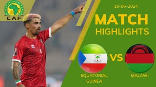 EQUATORIAL GUINEA 1 0 MALAWI CAF WC QUALIFICATION 1ST ROUND  EXTENDED HIGHLIGHTS  100624 [upl. by Oeramed]