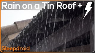 ►10 hours of HEAVY RAIN and THUNDER on a Tin Roof  Heavy rain on metal roof  Thunderstorm [upl. by Gomer581]