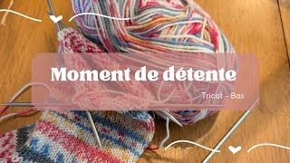 Moment de détente  tricot  bas top down avec talon oeil de perdrix [upl. by Korella]