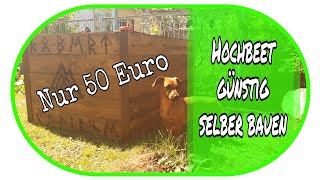 🌻 Hochbeet für nur 50 Euro selber bauen 🌻  Garten  DIY  Gartenideen Günstig [upl. by Nilpik]