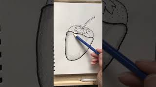 chocolate strawberry doodleart drawing artistsonyoutube sharpieart foodart howtodraw [upl. by Ydnal]