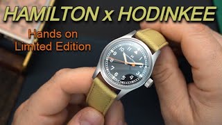 Hands on  HAMILTON x HODINKEE  Limited Edition Khaki Field Mechanical H50  80 hour Power reserve [upl. by Eelirol]