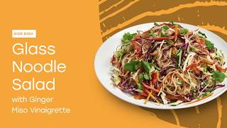 Meal Prep Glass Noodle Salad with Ginger Miso Vinaigrette [upl. by Prent]