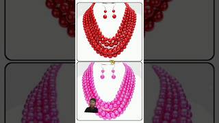 Red pearl vs pink pearl earrings choose fashion viralvideo shorts [upl. by Redlac]