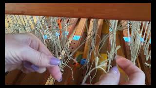 Tying up the Bergman Countermarch Loom  Part 2 Linen Cord Method [upl. by Anaicilef]