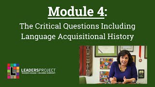 NYCDOH Module 4 The Critical Questions Including Language Acquisitional History [upl. by Gilbart]