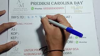 PREDIKSI CAROLINA DAY 05 JULI 2024  BOCORAN NCD  ANGKA JITU CAROLINA DAY  CAROLINA DAY HARI INI [upl. by Retsub]