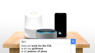 Siri Alexa and Google Home Answer the Webs Most Searched Questions  WIRED [upl. by Akfir]