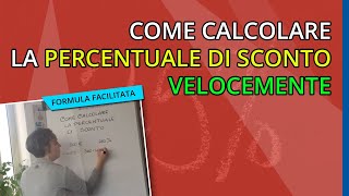 Come calcolare la percentuale di Sconto Velocemente  Maria Grazia Pastore [upl. by Armbruster]