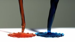 Super Hydrophobic Surface and Magnetic Liquid  The Slow Mo Guys [upl. by Anaitit]