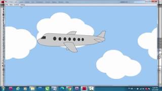 Flying Plane Animation  Adobe Flash  Adobe Animate [upl. by Alyakim975]