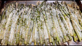 How To Make Baked Garlic Asparagus With Parmesan Cheese [upl. by Arodal]