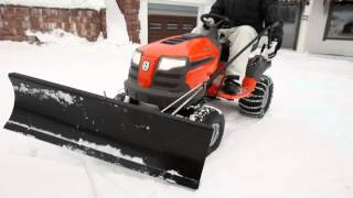 Husqvarna LTH tractor with snow blade [upl. by Sad502]