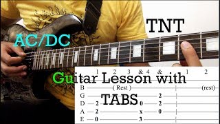 TNT ACDC guitar Lesson Angus Young how to play tnt acdc [upl. by Atteval]