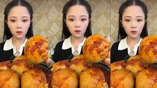 ASMR CHINESE MUKBANG FOOD EATING SHOW  Xiao Yu Mukbang 57 [upl. by Curkell]