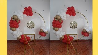 Decoración con globos en aroDecoration with balloons in a ring [upl. by Anwahsit]