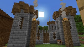 l make mini castle in Minecraft survival gameplay [upl. by Ban104]