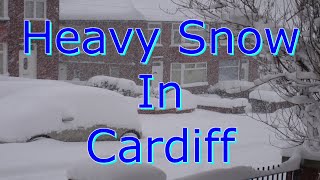 Heavy Snow Storm in Cardiff Wales UK ❄ [upl. by Zadack]