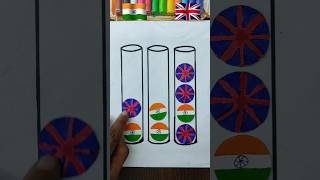 India flag 🇮🇳 magic ✨ 🇦🇮 with United statesshorts trending shortsfeed drawing [upl. by Anaert]