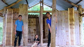 Completed Wooden House Roof and Walls  Farmer Family [upl. by Michigan]