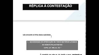 Réplica contestação revisão contrato bancário 2019 [upl. by Rapsag]