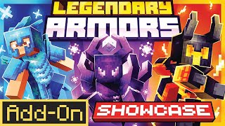 Legendary Armors AddOn  Showcase  Minecraft Bedrock Addon [upl. by Llemor]