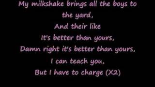 Milkshake with lyrics [upl. by Atinuhs]