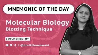 Mnemonic Molecular Biology Blotting techniques Biochemistry NEETPG USMLE  Dr Nikita Nanwani [upl. by Phares744]