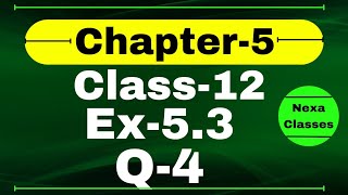 Class 12 Ex 53 Q4 Math  Differentiability  Q4 Ex 53 Class 12 Math  Ex 53 Q4 Class 12 Math [upl. by Jerroll]