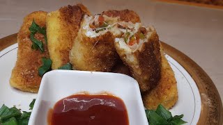 Chicken bread roll  Evening snack  Samis kitchen philosophy [upl. by Aihsenad]