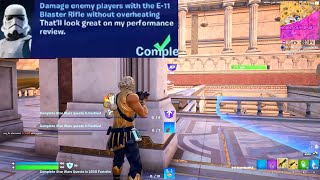 Damage enemy players with the E11 Blaster Rifle without overheating Fortnite [upl. by Aney]